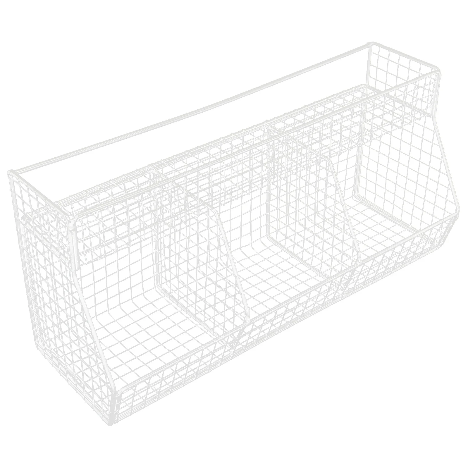 

Wall-Mounted Metal Wire Basket For Kitchen Storage Holder Vegetables Fruits Garlic Ginger Space-Saving Design Wall Fruit