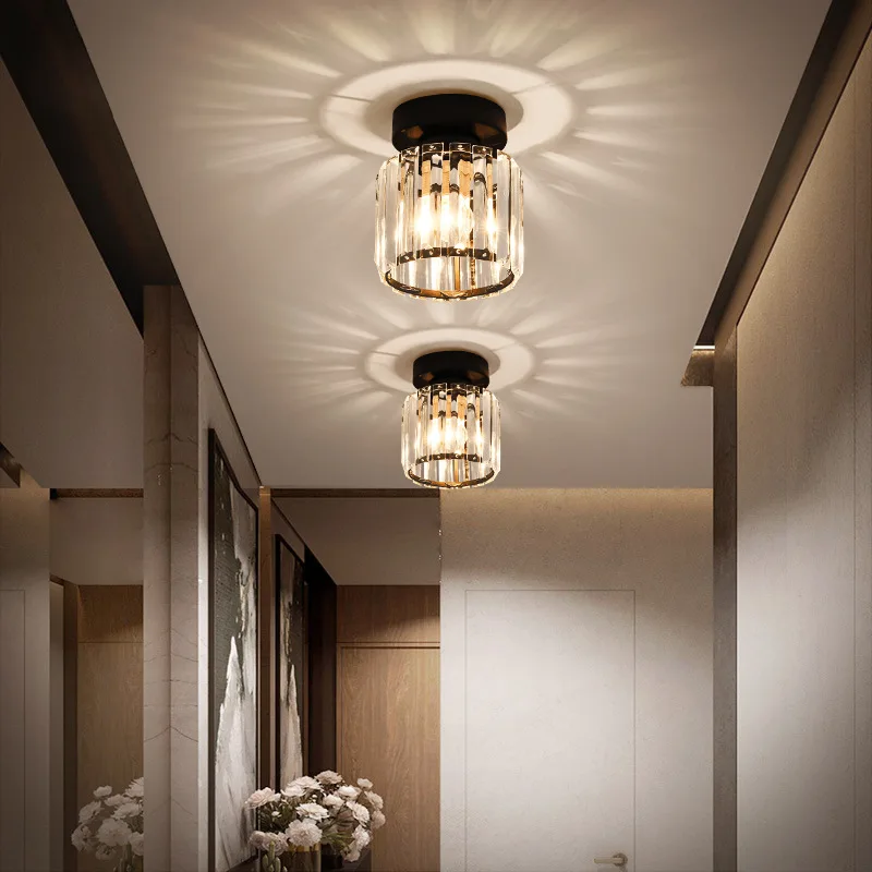 Entry Ceiling Crystal Chandelier Corridor Light Creative Balcony   Staircase Indoor Personalized ing Equipment