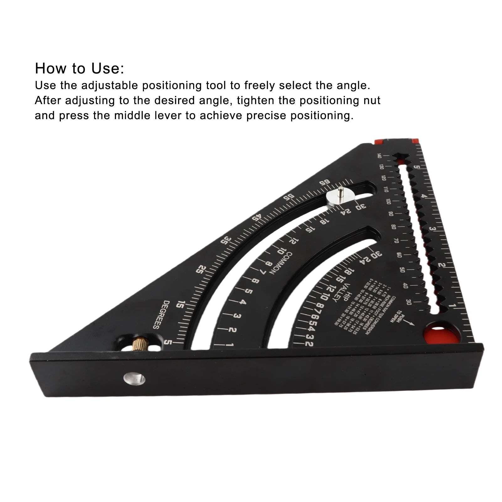 Folding Triangle  Adjustable Positioning Magnet Goniometer Woodworking Scribe Tool Magnet Goniometer Positioning Ruler