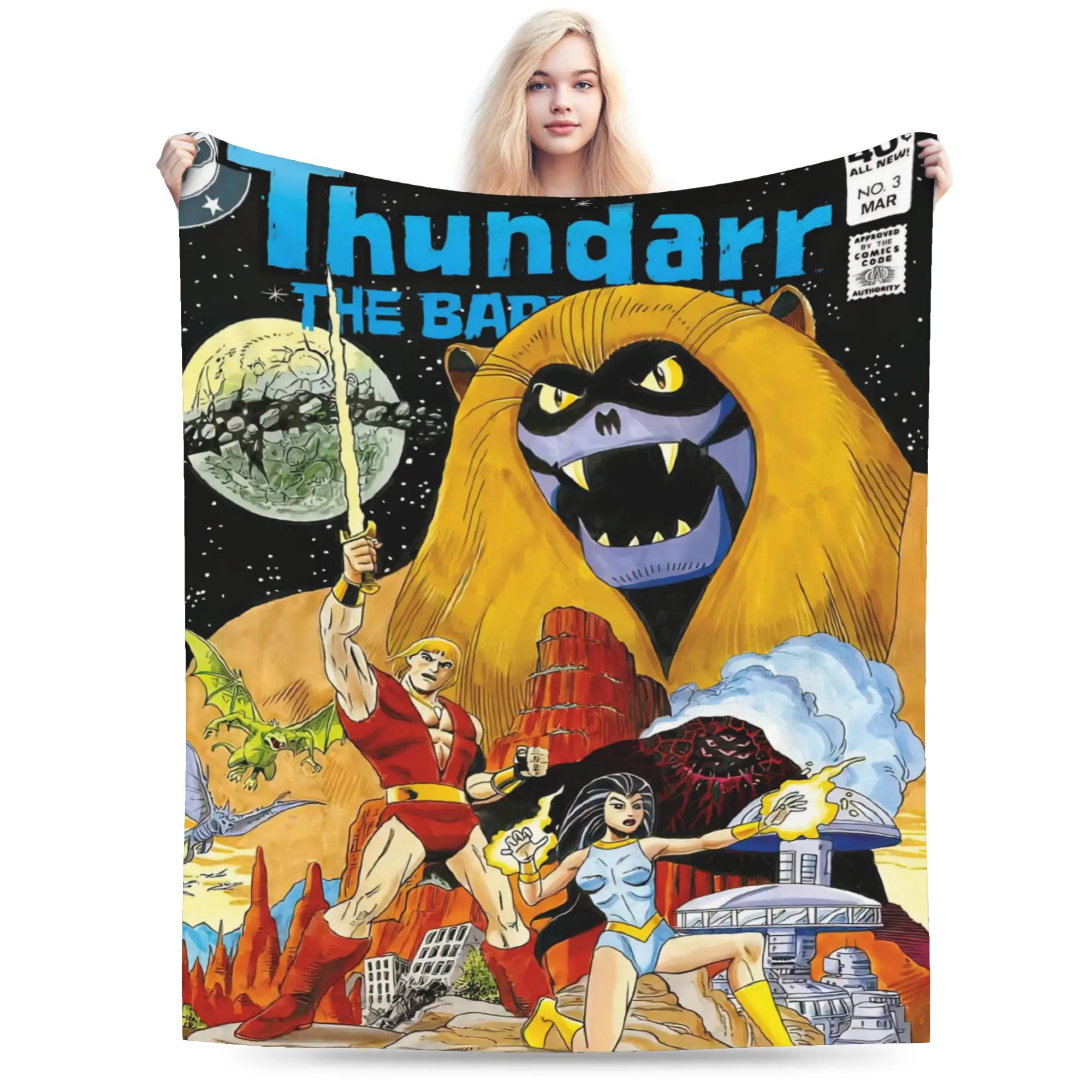 Thundarr The Barbarian Blanket Cozy Soft  Throw Blankets for Living Room 50x60 Inches Multiple Sizes Throws And Blankets