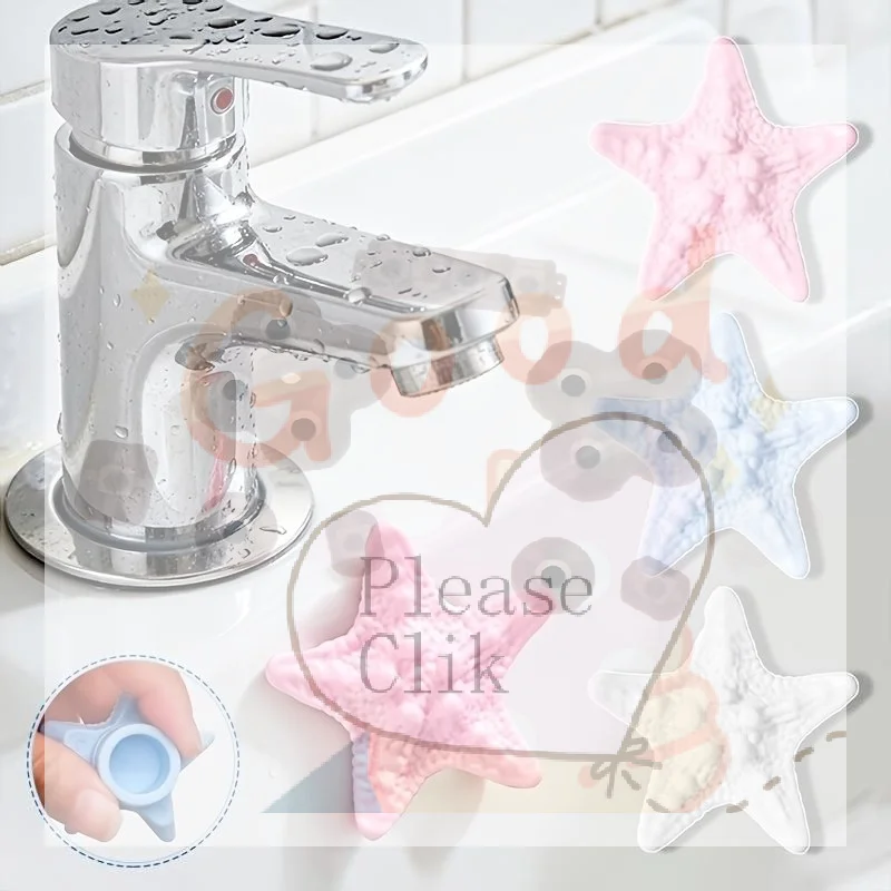 【HG】2Pcs Airtight Starfish Shape Sink Overflow Cover Drain Plug Prevents Spills Odors Seals Bathtub Shower Basin Holes