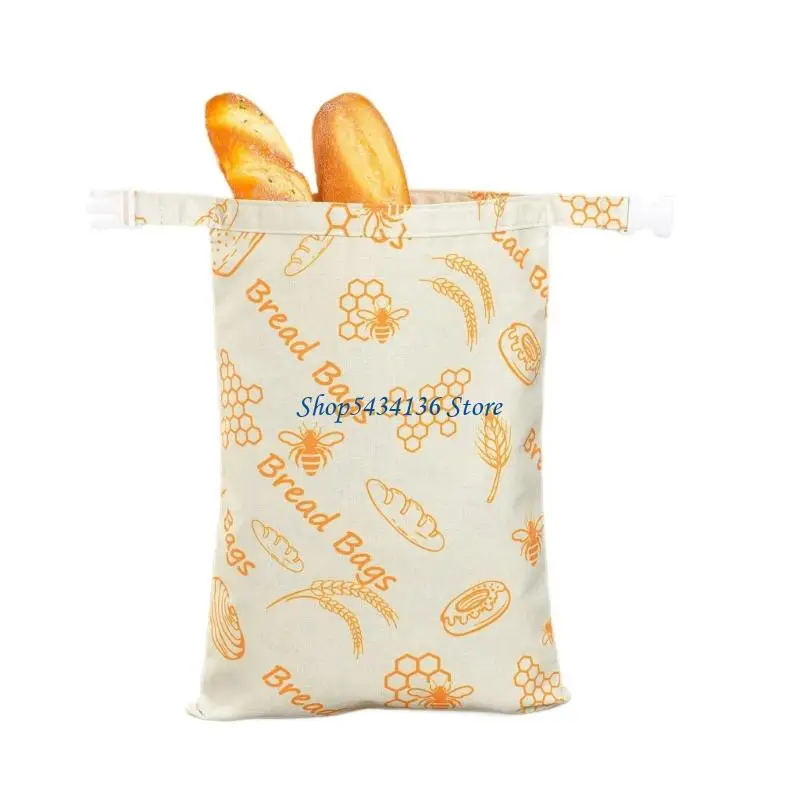 H7ED Pack of 2 Ventilated Recyclable Storage Sacks for Bread Highlighting Beekeeping Lined Interior and Triplicate  Security