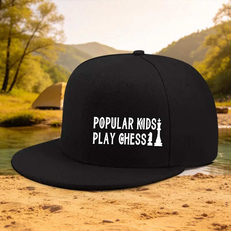 1 Adjustable Hip-hop Baseball Cap with Chess Piece Print Design, Unisex Outdoor Sports Style, Ideal Gift