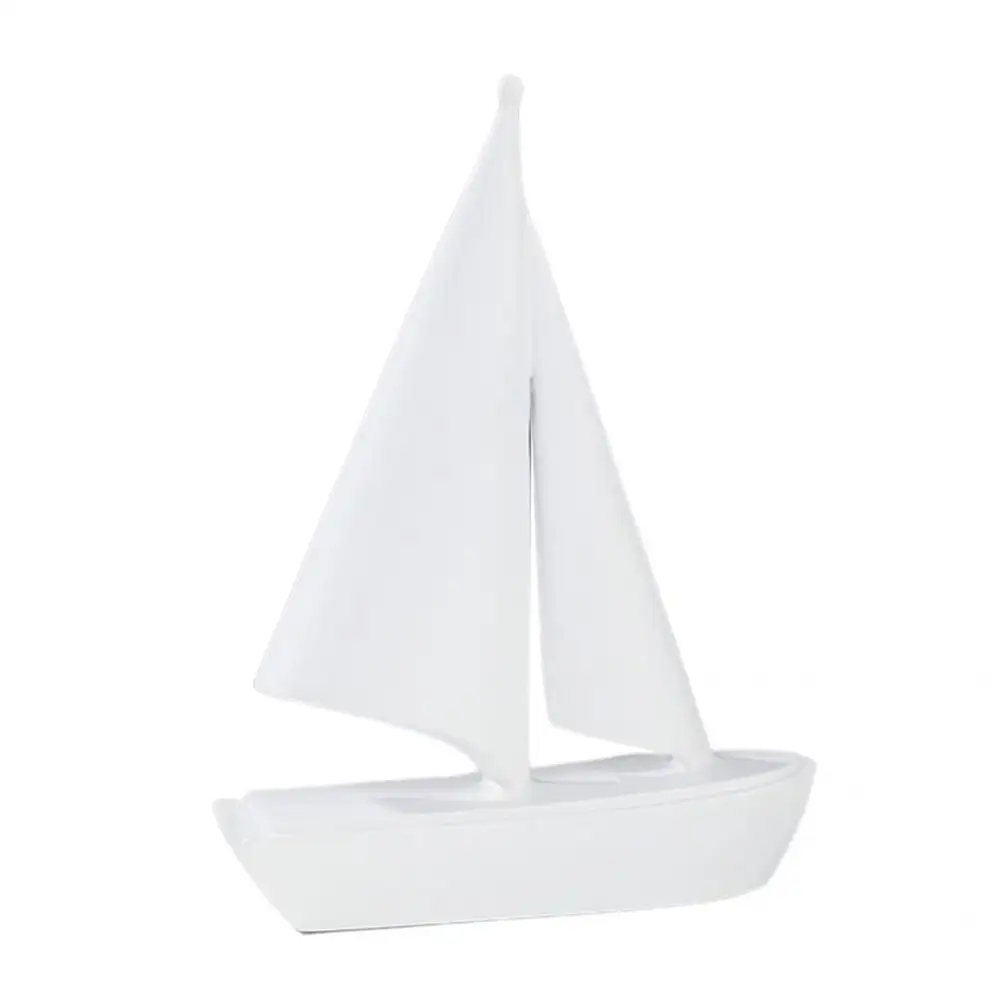 Miniature Sculpture Cartoon Lucky Solid Color Decorative Resin Figurine Ornament Sailing Boat Figurine Collectible