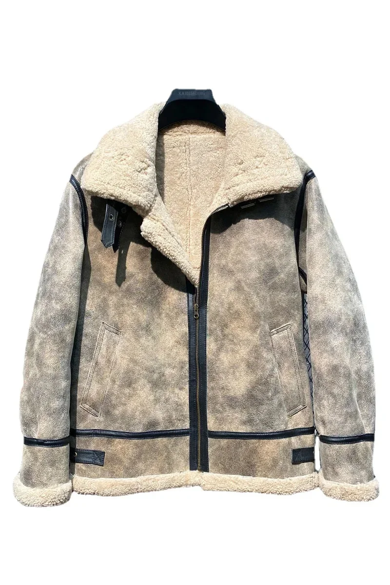 AYUNSUE Original Real Fur Coat Men’s Sheepskin Genuine Leather Jacket Men Clothes Winter 2024 De Cuero Genuino FCY