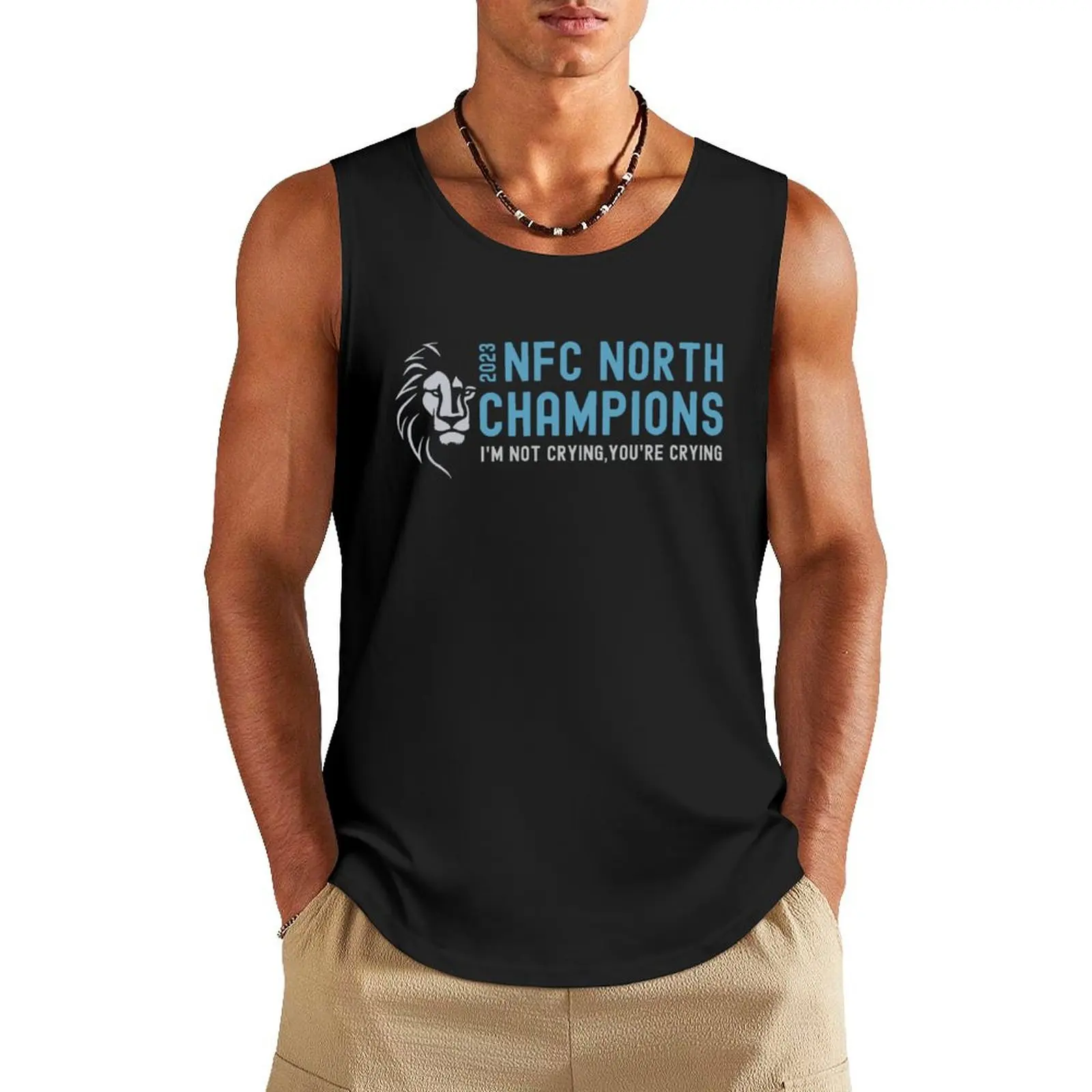 

Funny Lions North Champions I'm Not Crying You're Crying Tank Top Men's sleeveless gym shirts men gym