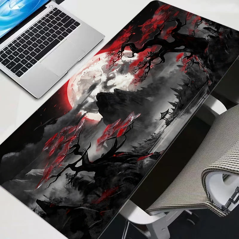Night Forest 90x40cm XXL Rubber Large PC Mousepad Gamer Gaming Night Forest Desk Keyboard Mat Computer Laptop Mat Mouse Pad