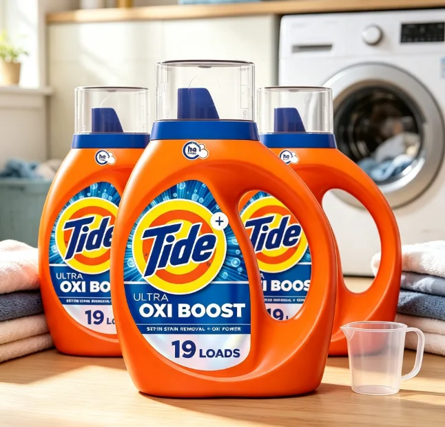 Ultra Oxi Boost Liquid Laundry Detergent, Advanced Stain‑Removing Formula,27FLoz,19 Loads