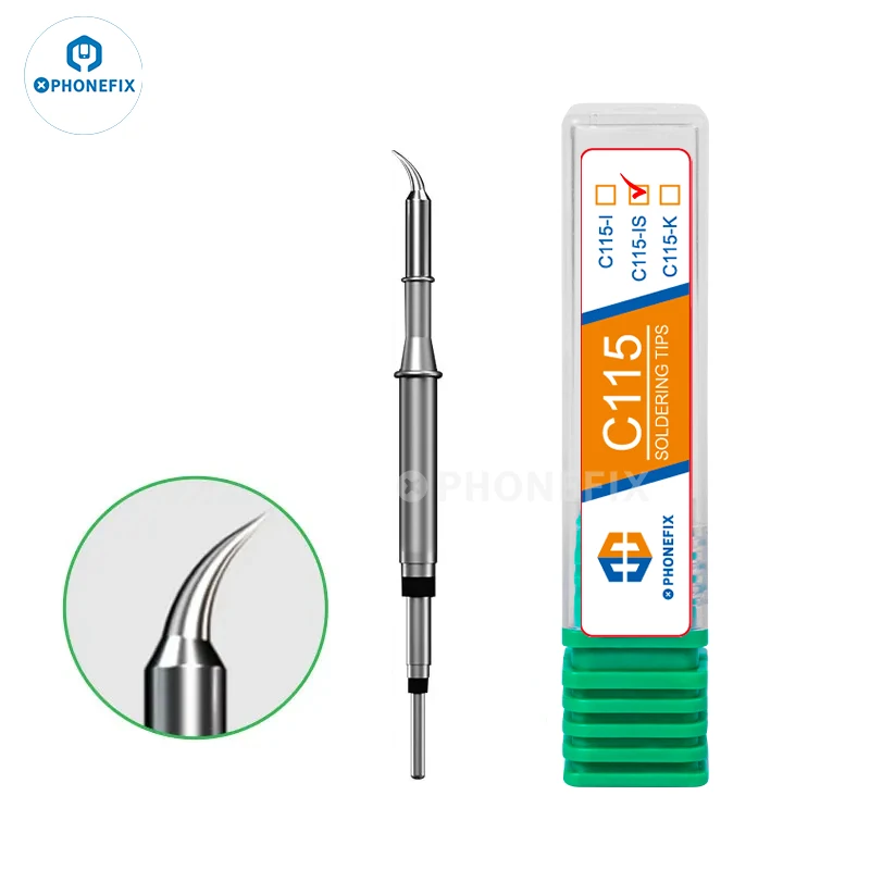 Imagem -06 - Phonefix-oem C115 Pontas de Ferro de Solda sem Chumbo Integrado Núcleo de Aquecimento Compatível com Sugon Aifen Jbc I2c Estação de Solda Handle