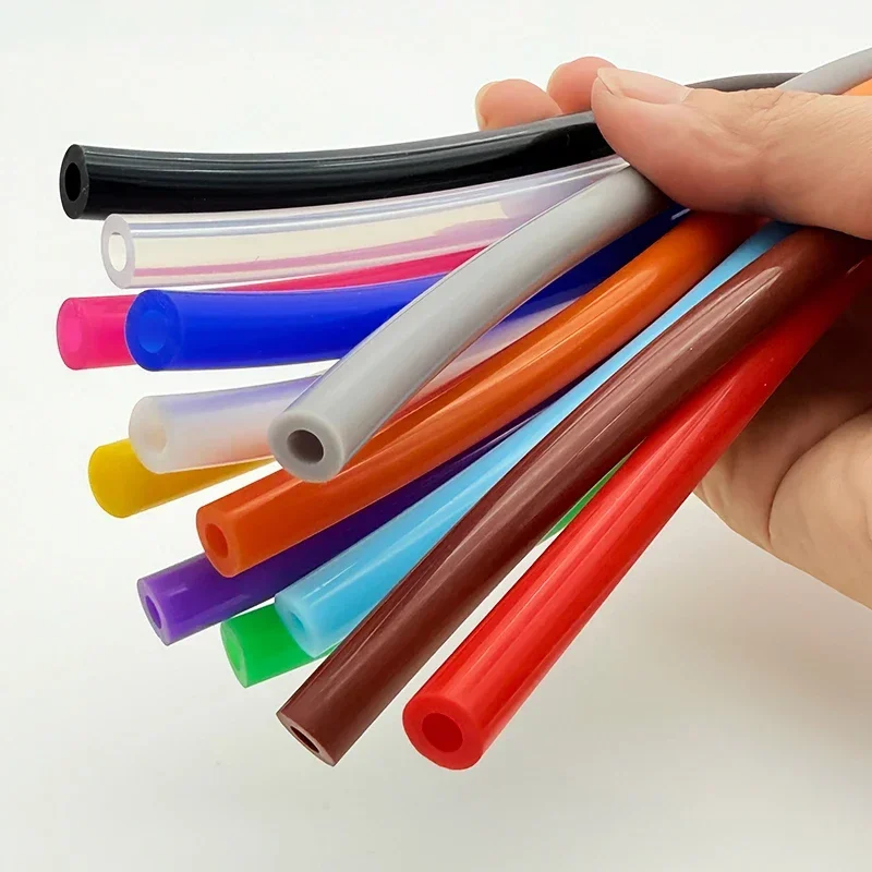 

1Meter Food Grade Silicone Pipe ID 2-12mm - Colorful Flexible Soft Rubber, Drink Water Connector Plumbing Hose