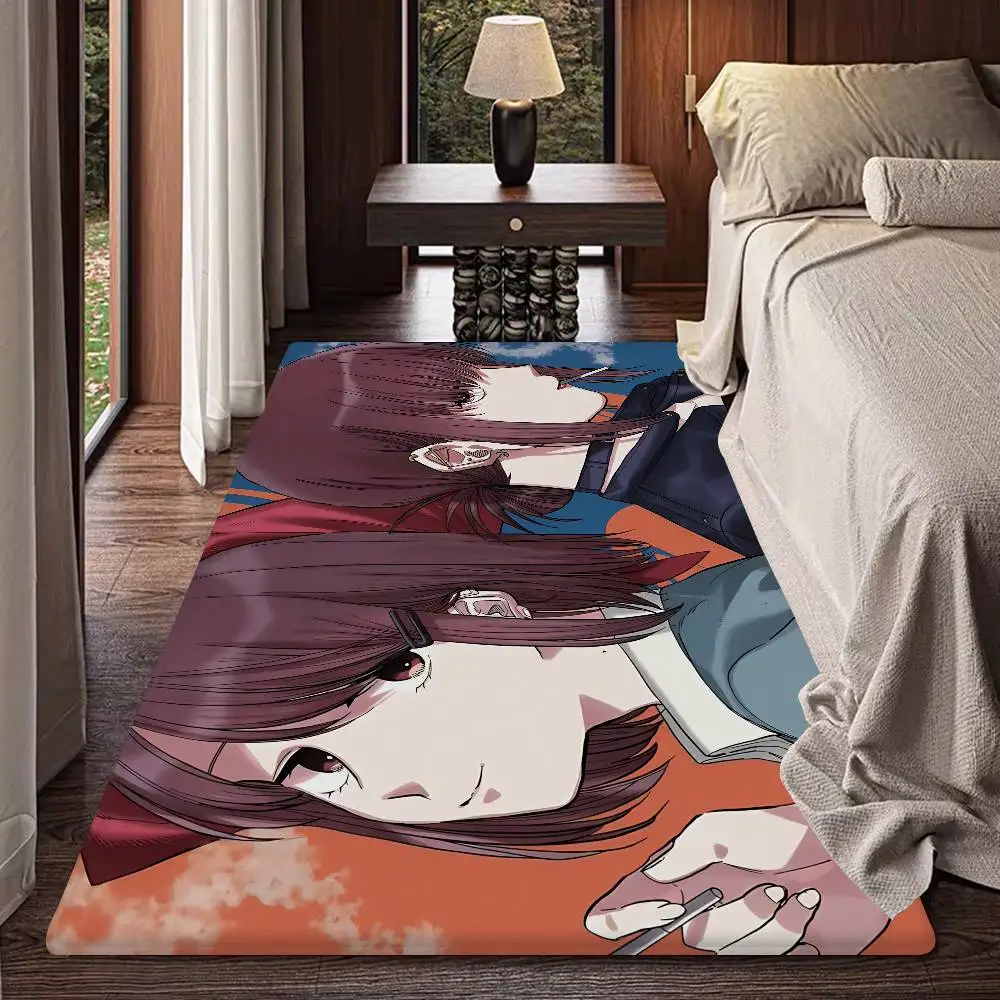 Manga Smoking Behind the Supermarket with You Anime Floor Mat Retro Multiple Choice Living Room Kitchen Rug Non-Slip Modern