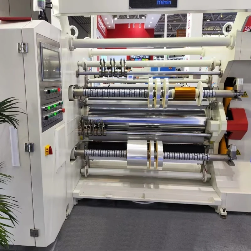 HFQD-1350M 4.8mm Narrow Width Micro Tension Control High Precision Full Auto Function Film Slitter Rewinder for