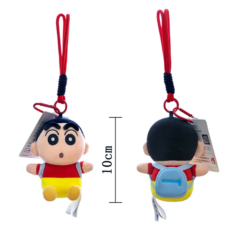 Anime Plush Pendant Crayon Shinchan Keychain Kawaii School Bag Pendant Girl Decorate Good Looks Portable Cartoon Christmas Gift
