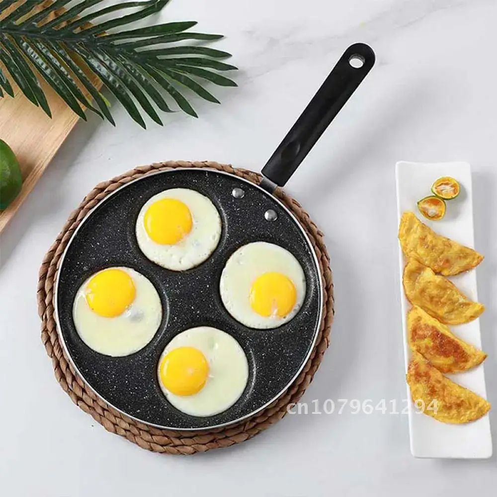 Four-hole Frying Pot Thickened Omelet Pan Non-stick Egg Pancake Steak Pan Cooking Egg Ham Pans Breakfast Maker