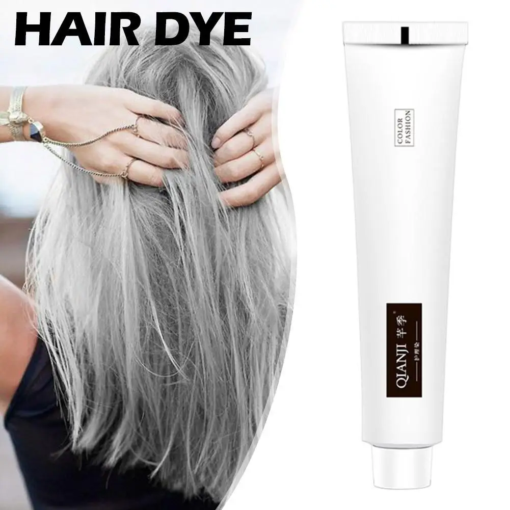 

Hair Coloring Gray Color Hair Dye Cream Unisex Smoky Gray Punk Style 100ml Light Grey Silver Permanent Hair Dye Molding Paste