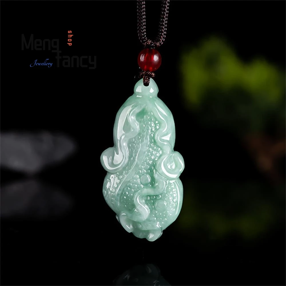 

Natural Myanmar A-grade Jadeite Cabbage Lettuce Wealth Glutinous Jade Pendant Exquisite Fashion Jewelry High-grade Holiday Gifts