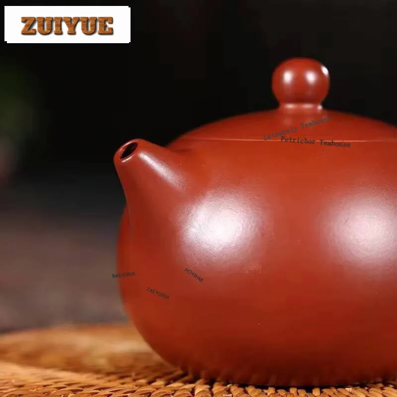 240Ml Boutique Yixing Purple Clay Teapots Handmade Xishi Pot Raw Ore Dahongpao Mud Kettle Chinese Zisha Tea Set Gift Collection