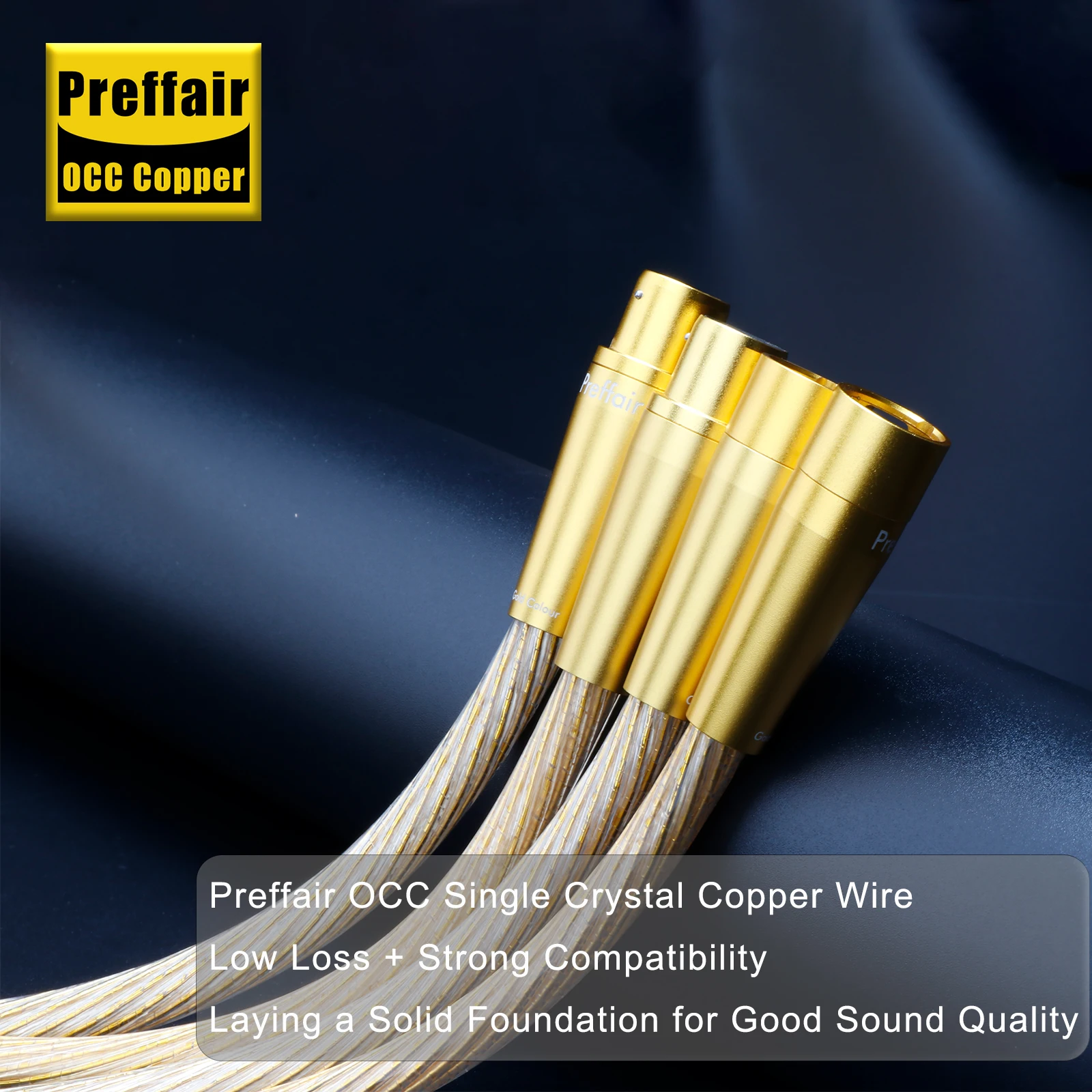 

Hifi 8N OFC Gold Plated Xlr balanced audio cable 3Pin Xlr Male to Female High-end signal cable with Gold plated XLR plug for AMP