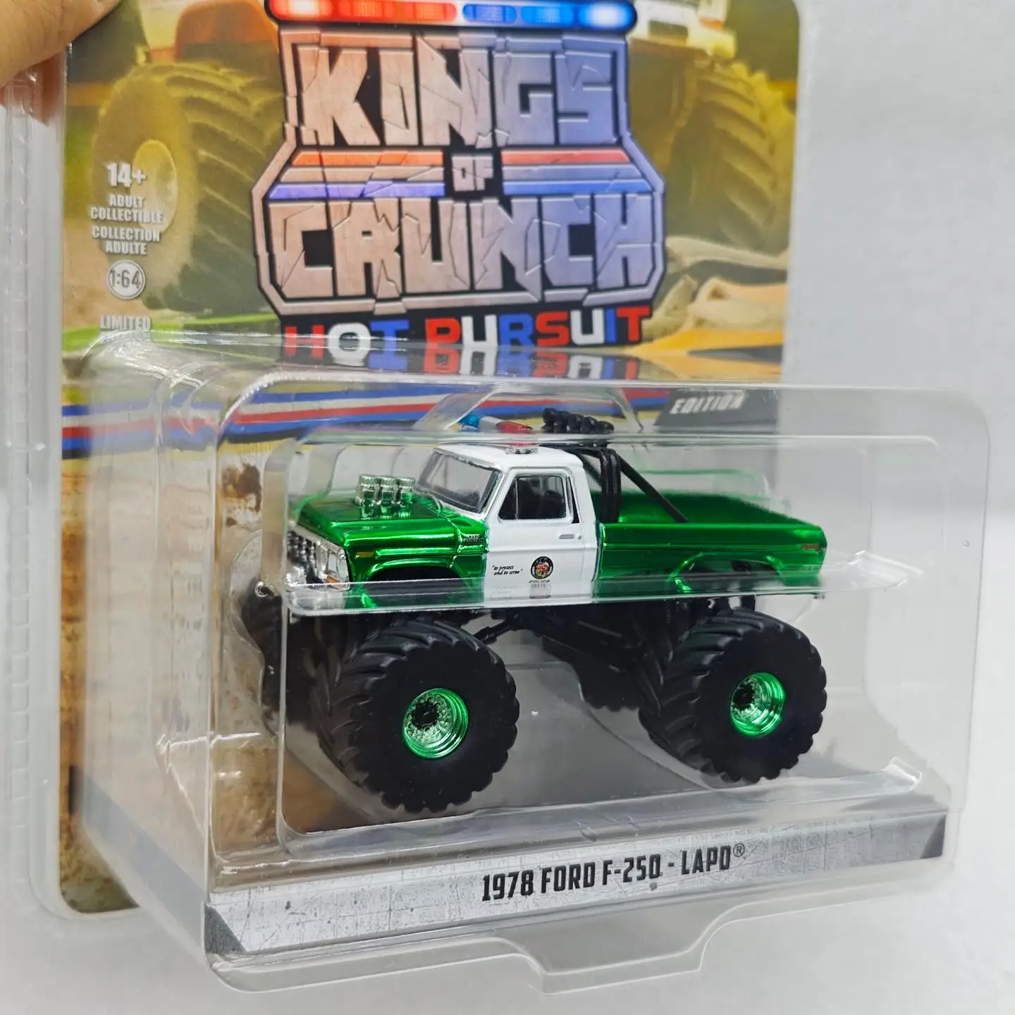 

GreenLight 1:64 Kings of Crunch 1978 F-250 - LAPD Simulation Car Model Alloy Mini Toy Display Ornament Gift