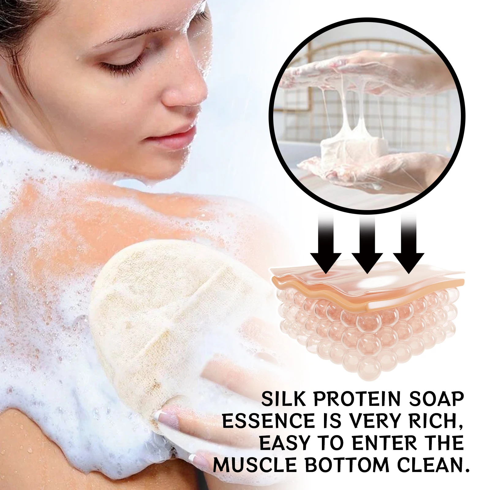 Back Acne Treatment Soap Deep Cleansing Exfoliating Fade Pigmentation Removal Pimples Oil Control Moisturizing Lighten Foam Soap