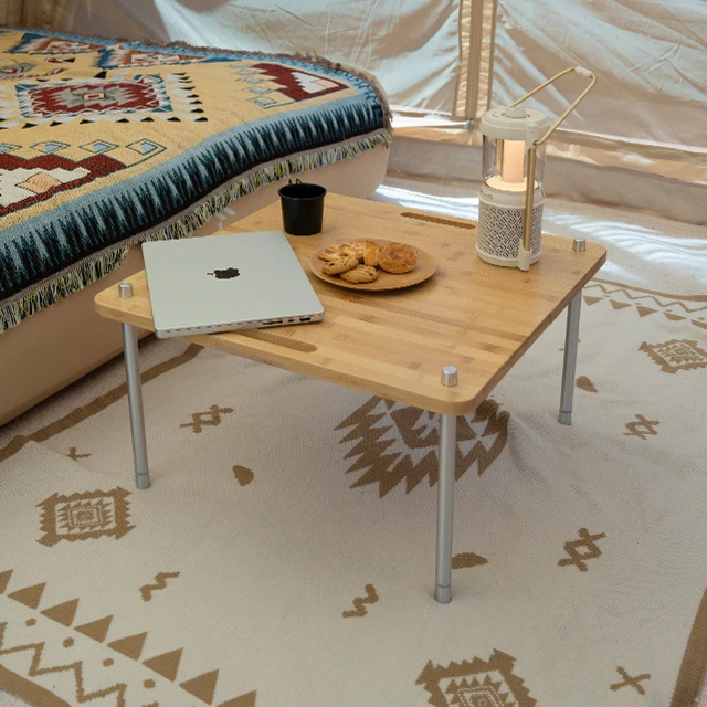 Modern Design Camping Table  Outdoor BBQ Adjustable folding structure Furniture Coody table nanmu table