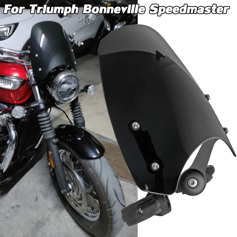 

For Triumph Bonneville Speedmaster 1200 Windscreen Windshield Screen Wind Deflector 2018 2019 2020 2021 Motorcycle Accessories