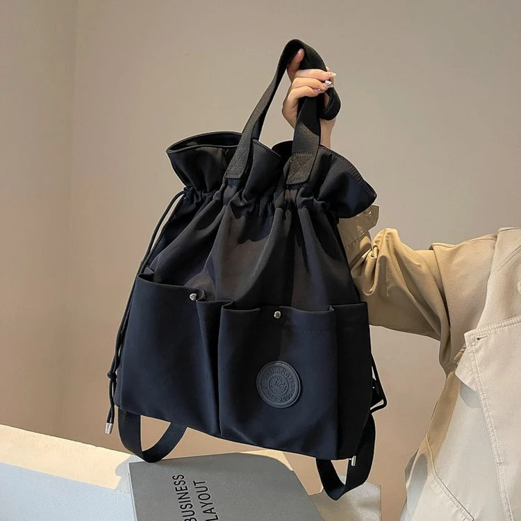 New Fashion Lightweight Dual Shoulder Bag Women's Drawstring Travel Bag Student Bookbag Casual Sensation Single Shoulder Back...
