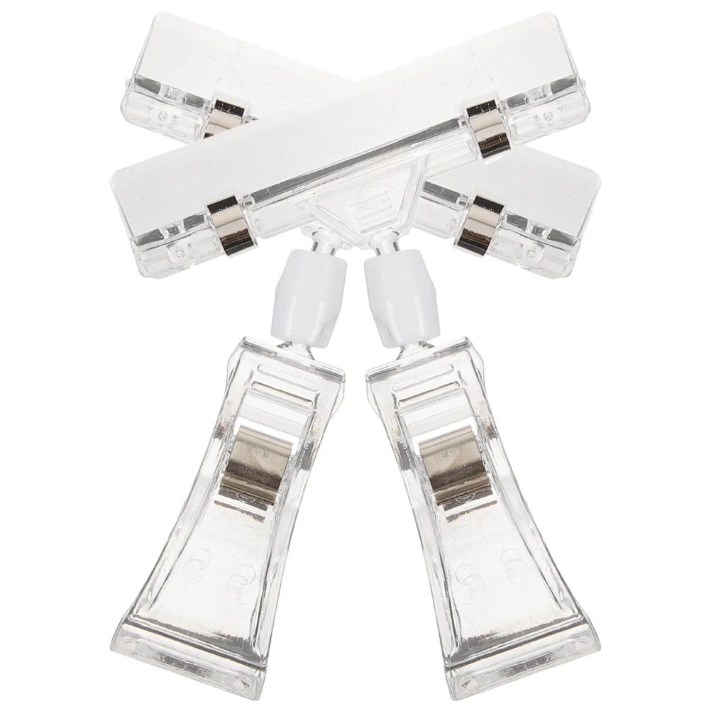 10Pcs Price Tag Holder Double Head Clips Merchandise Display Sign Holder Banner Clips Card Display Memo Clip Desktop Accessories