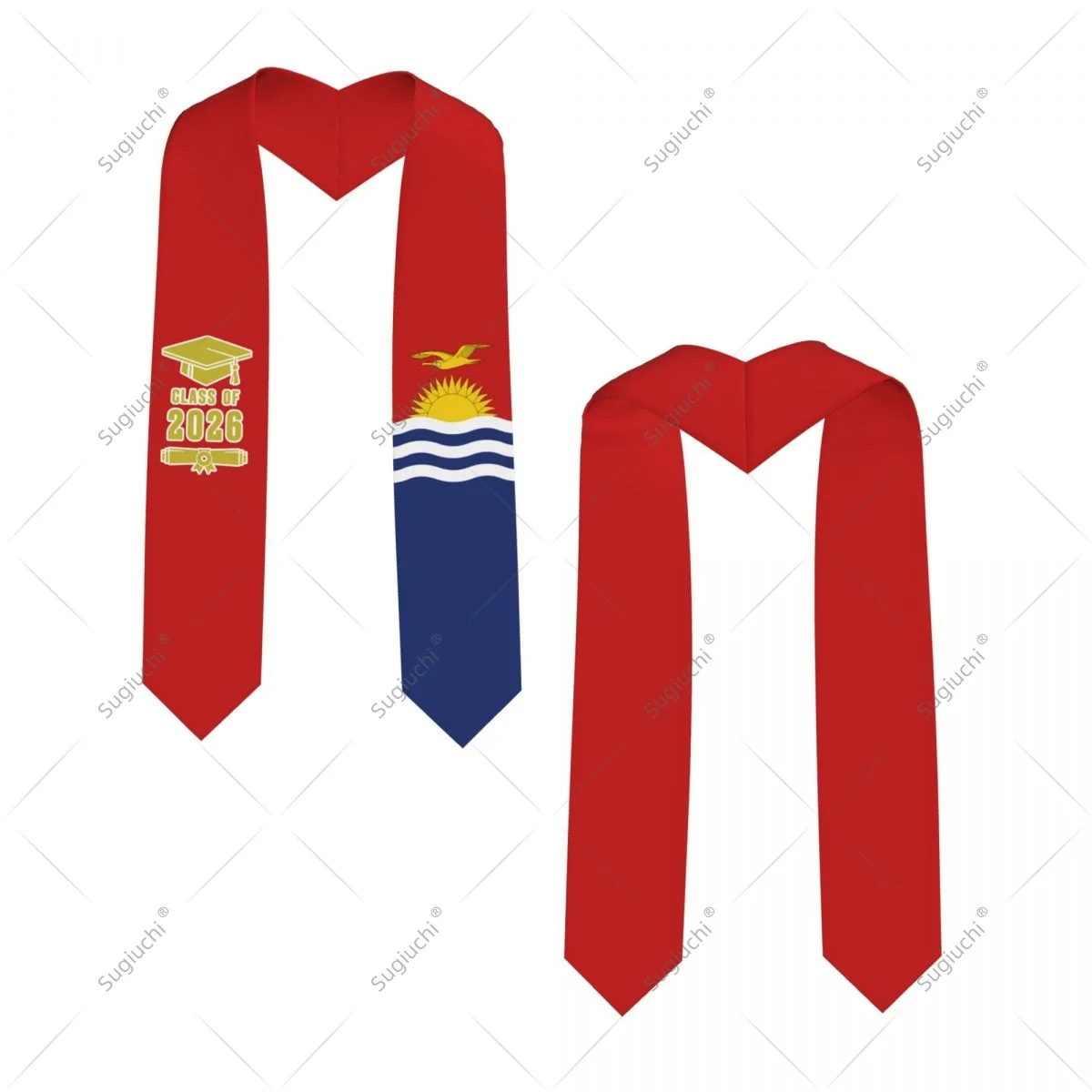 

Kiribati Flag Class Of 2026 Graduation Stole Sash Scarf For International Students Proud Ceremony Adult Unisex