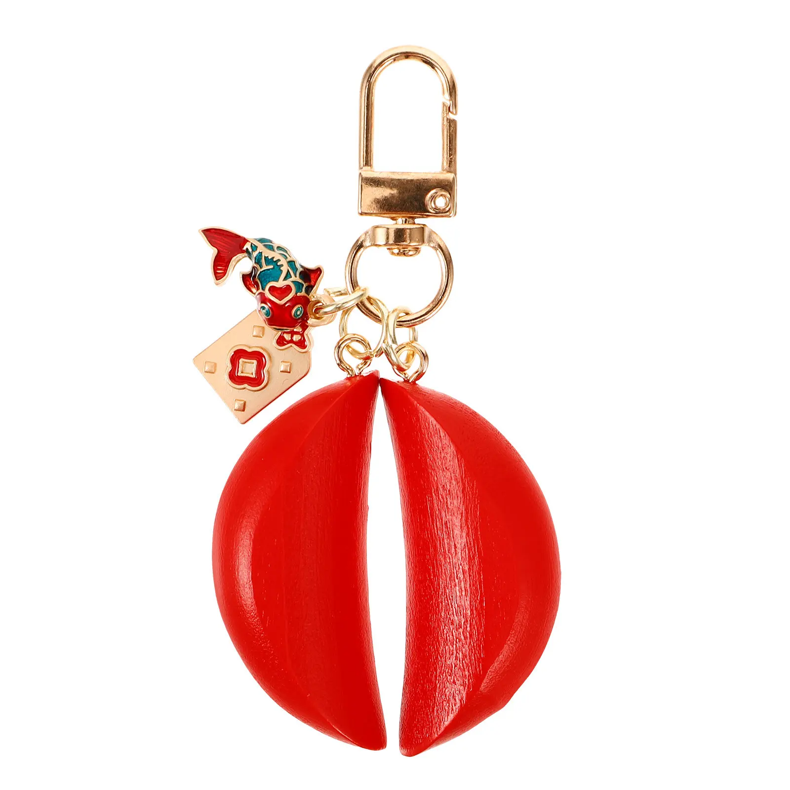 Porte-clés créatif en forme de poisson, pendentif métallique décoratif à suspendre pour sac à dos, sac, voiture, ornement, cadeaux porte-bonheur de remerciement