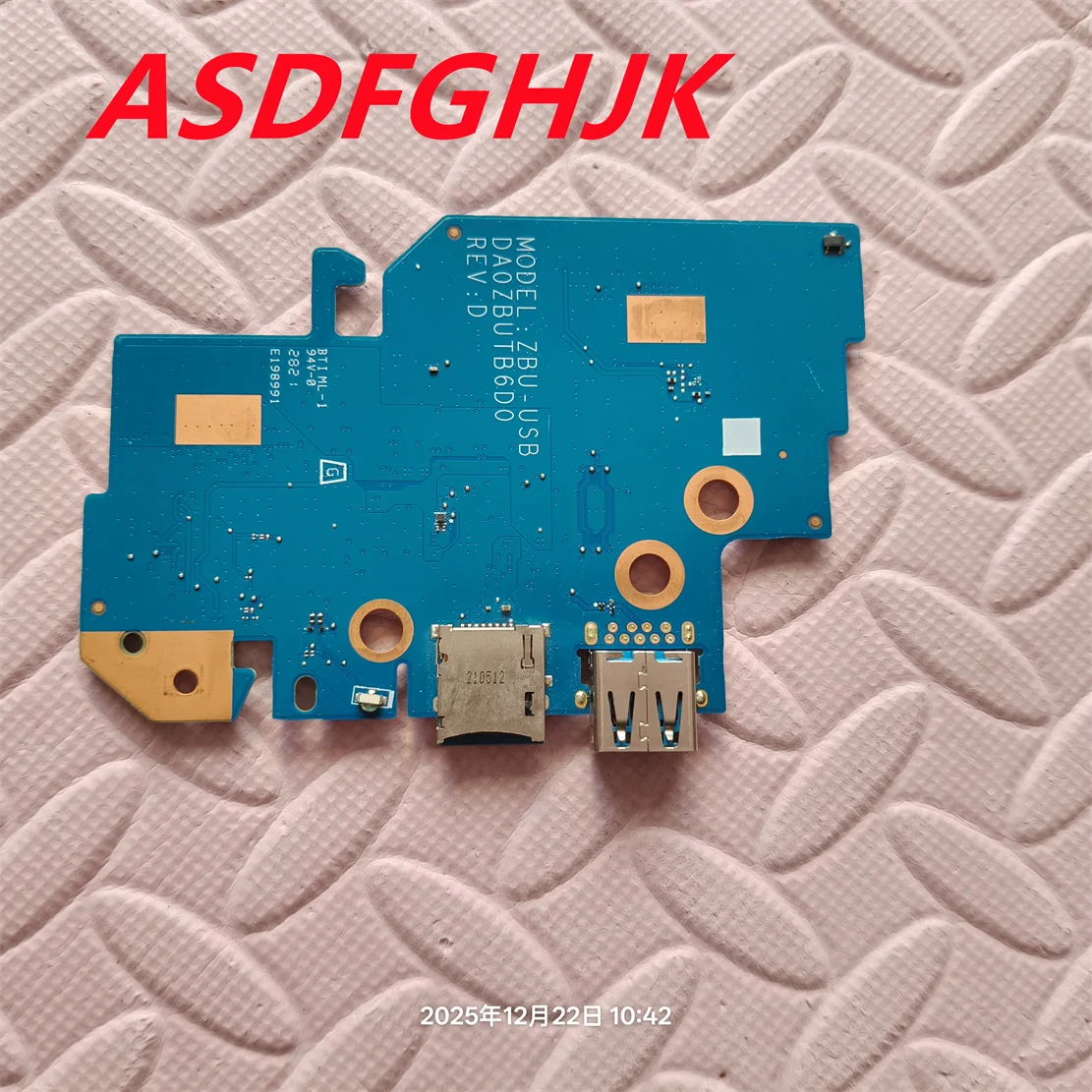 DA0ZBUTB6D0 FOR Acer Chromebook CB514-1W CB514-1WT Micro SD Card Reader USB Board 55.AWDN7.001