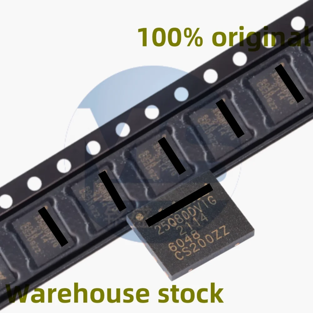 1 Uds 100% nuevo parche W25Q80Dvzpig Wson-8 3V 8m Bit Chip Flash serie venta directa