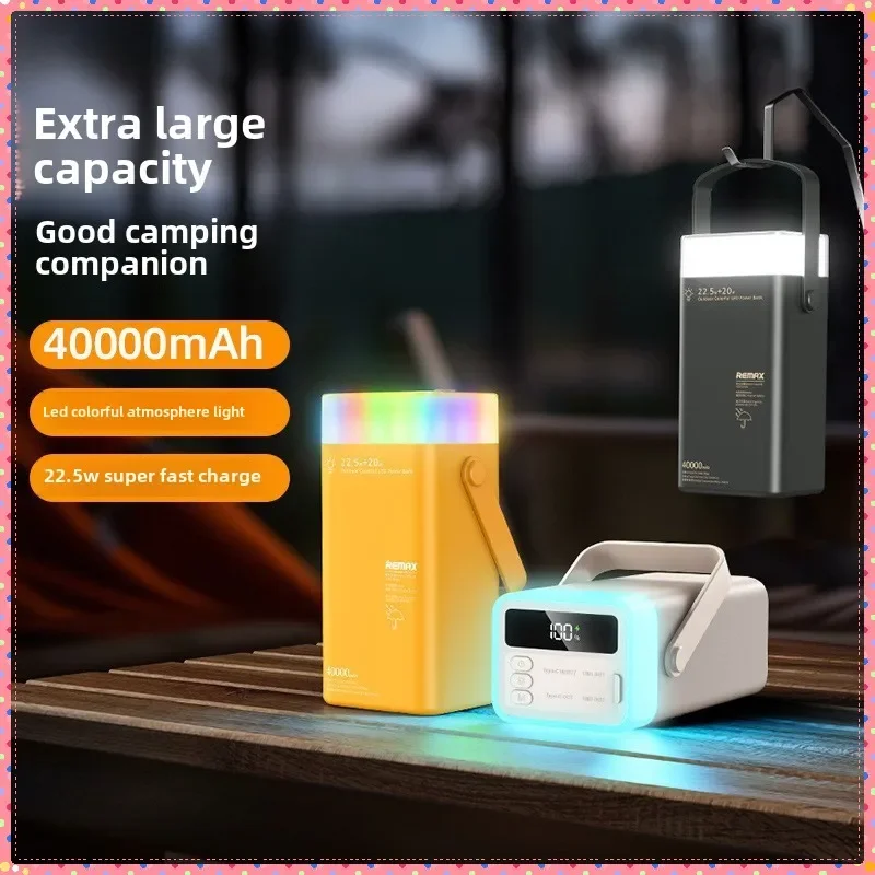 40000mAh High Capacity Power Bank Super Fast Charging For MacBook iPhone 15 Pro MAX iPad Power Banks Outdoor Camping Power