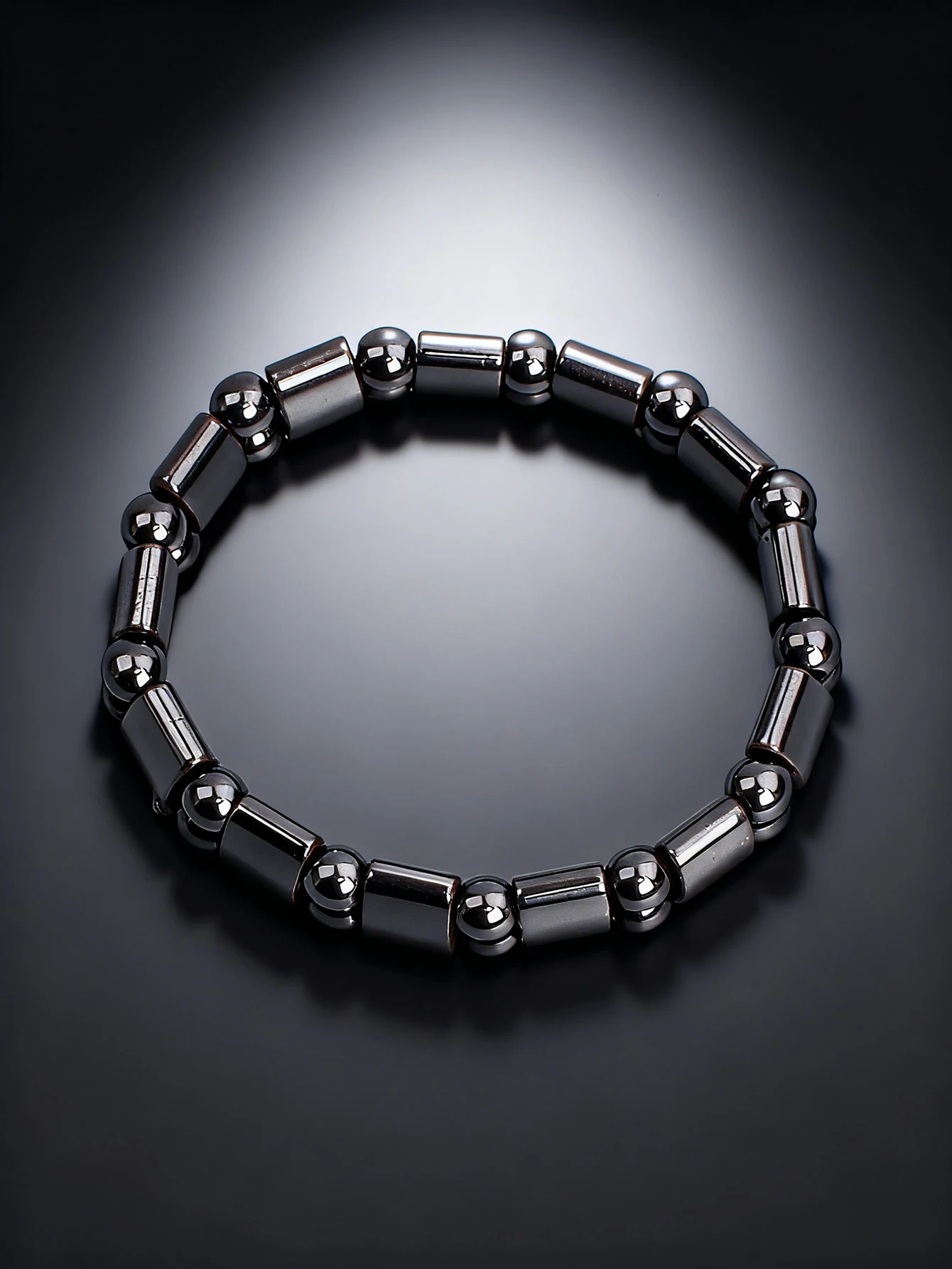 

Cabochon Hematite Double Layer Beaded Bracelet Men Natural Stone for Vigour Protection Grounding Strength Confidence Jewelry New