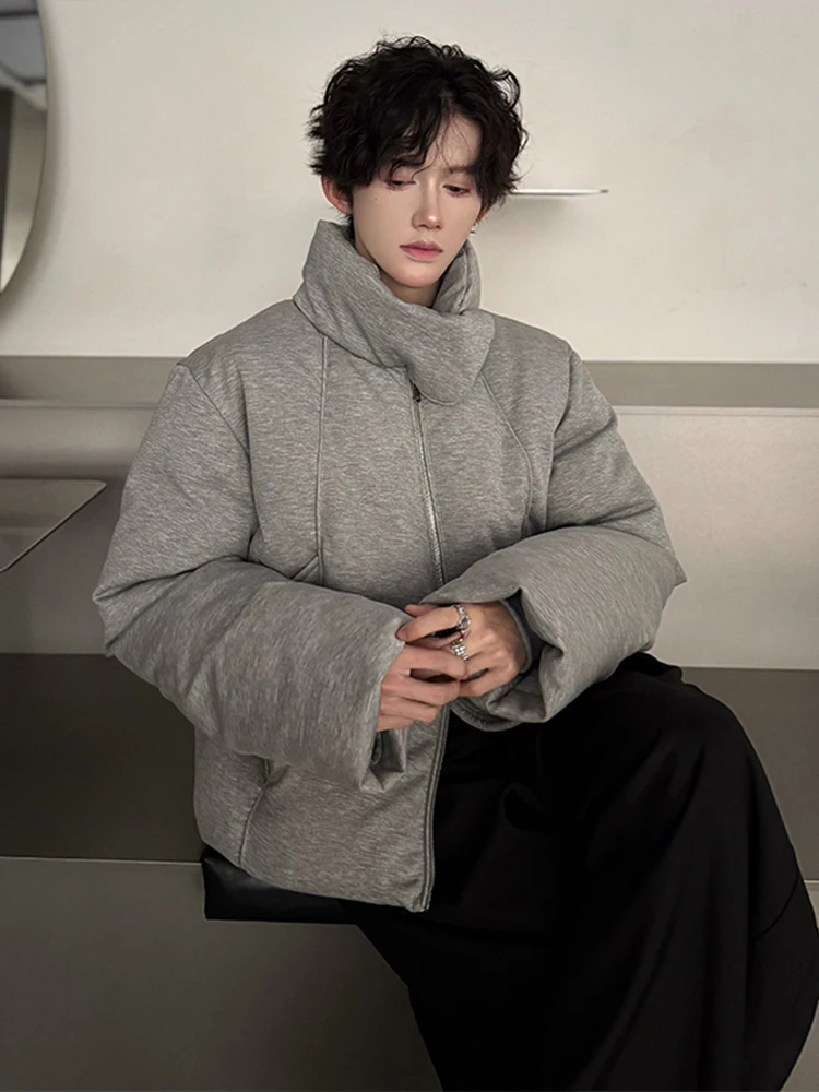 

Harrington G9 Jaet Thiened Winter Cotton Coat Men's ort Wide Boxy Sle American Retro Stand Collar Breadth Suit Casual...