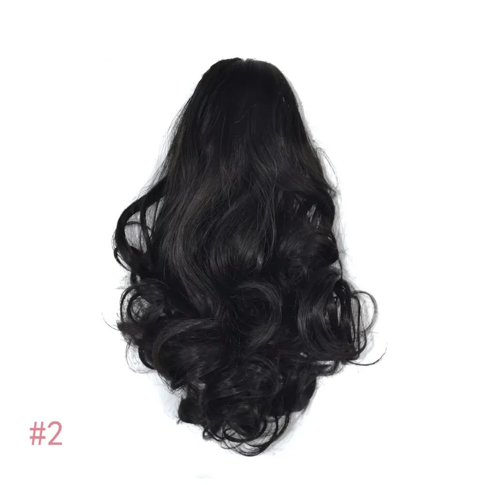 12 Zoll Lockiger Clip-In Pferdeschwanz Haarverlängerung Langes Welliges Synthetisches Haarteil Voluminöser Clip-In Pferdeschwanz für Damen Partykleidung – Detail 15