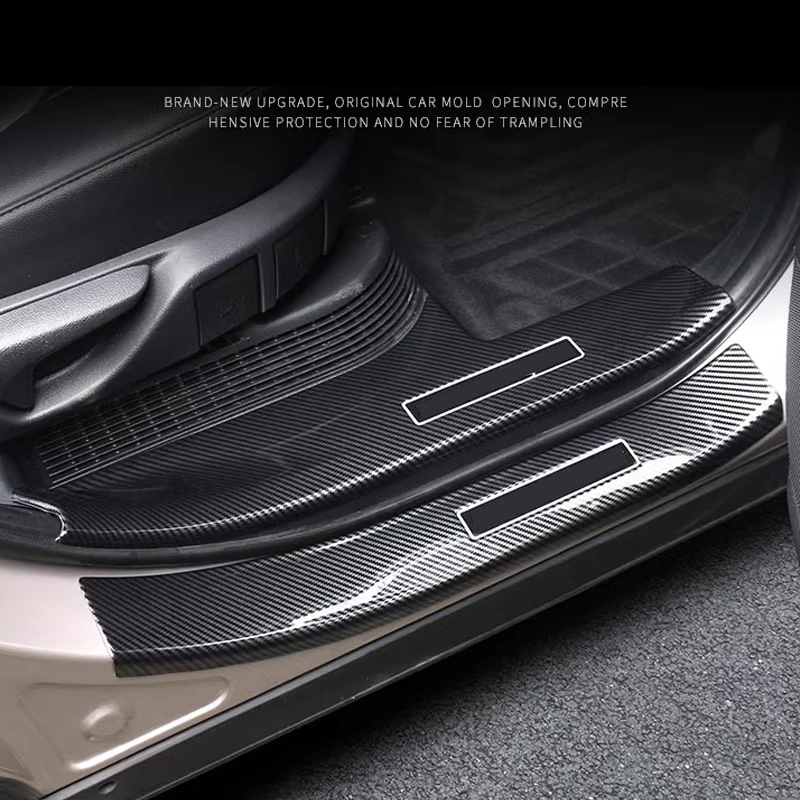 Door Sill Protector For Toyota Highlander XU70 2023 2022 2021 Door Sill Scuff Plate Guard Pedal Kick Strip Styling Cover Trim