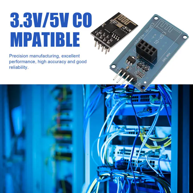 Módulo adaptador inalámbrico Wifi ESP8266, ESP-01, 3,3 V, 5V, Esp01, Breakout, adaptadores PCB