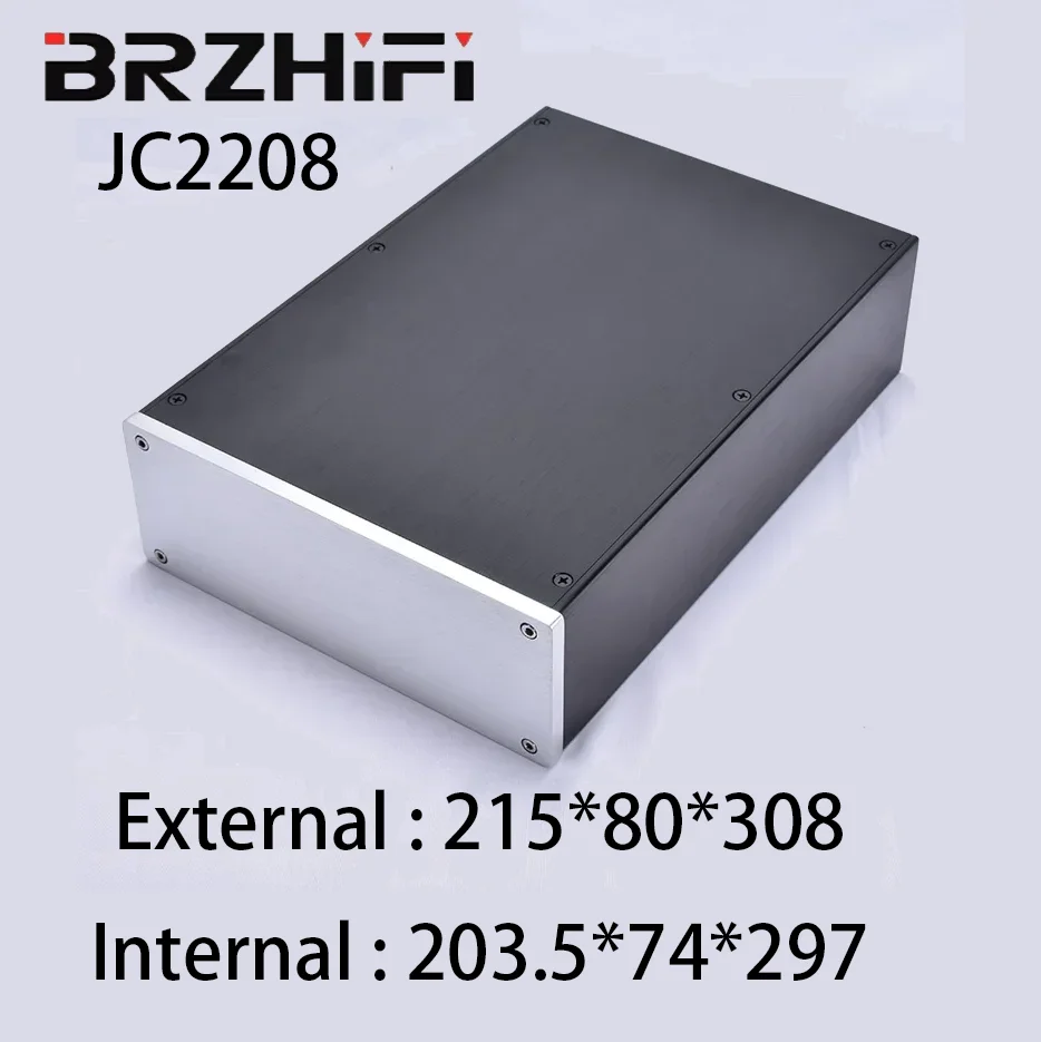 BRZHIFI JC2208 Sound Amplifier Housing Superb High Powe DAC Tube Pre Amplifier Board Aluminum Enclosure Karaoke Shell for DIY