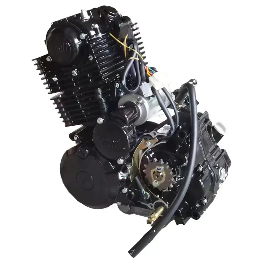 Picture 3: The 200cc 4-stroke Motorcycle Engine Assembly Features an Air-cooled Engine