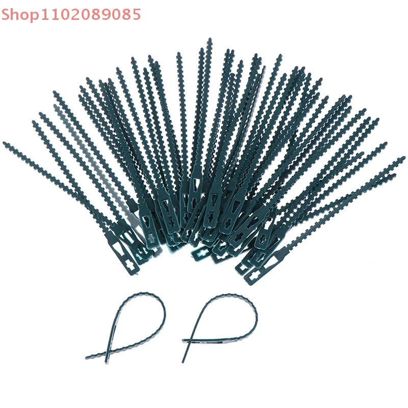 50pcs Adjustable Plastic Plant Cable Ties Reusable Cable Ties for Tree Climbing