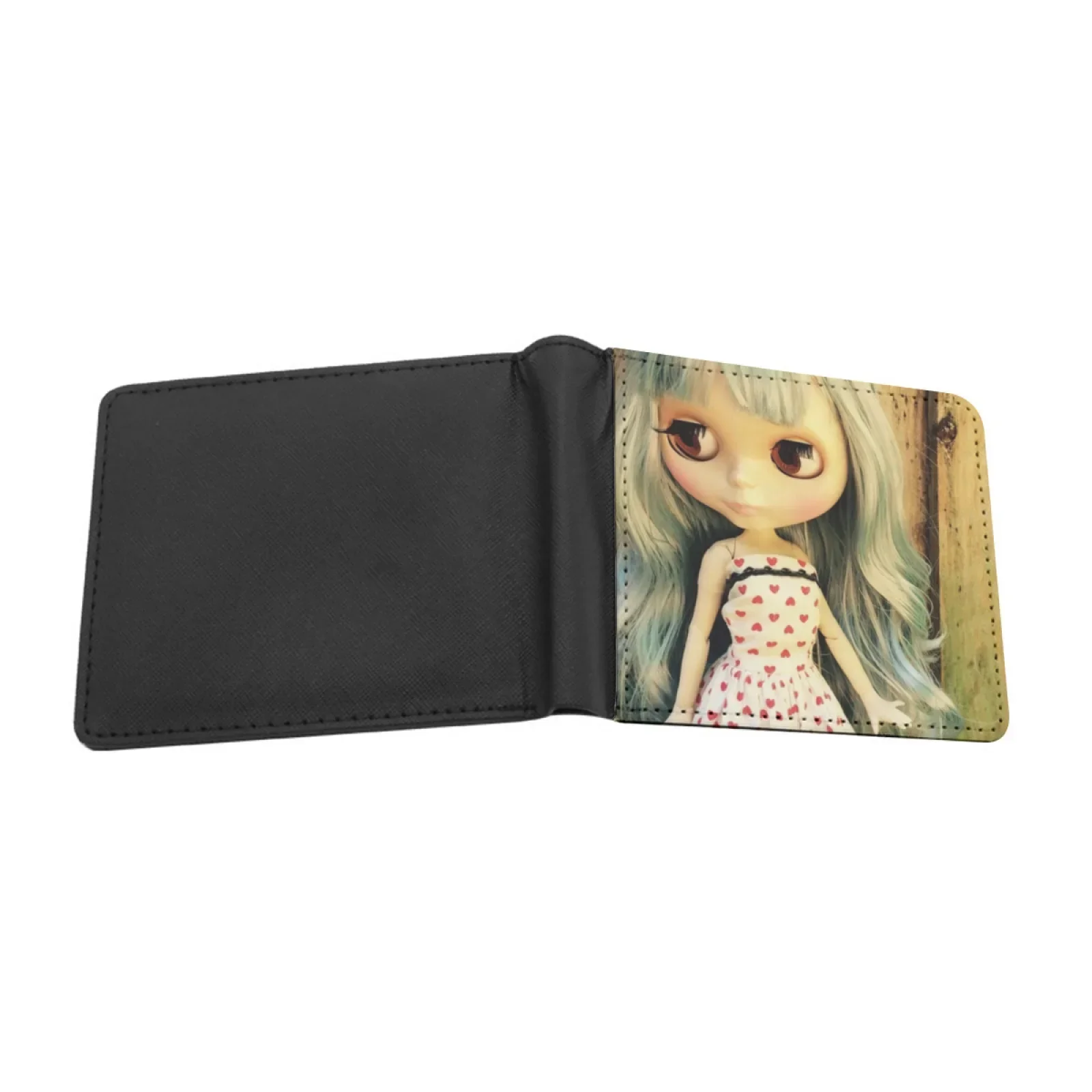 New 2025 Blythe Doll Heart Retro Personalized Unisex Blythe Doll New Print Men's Wallet Short Fashion Pu Leather Wallet