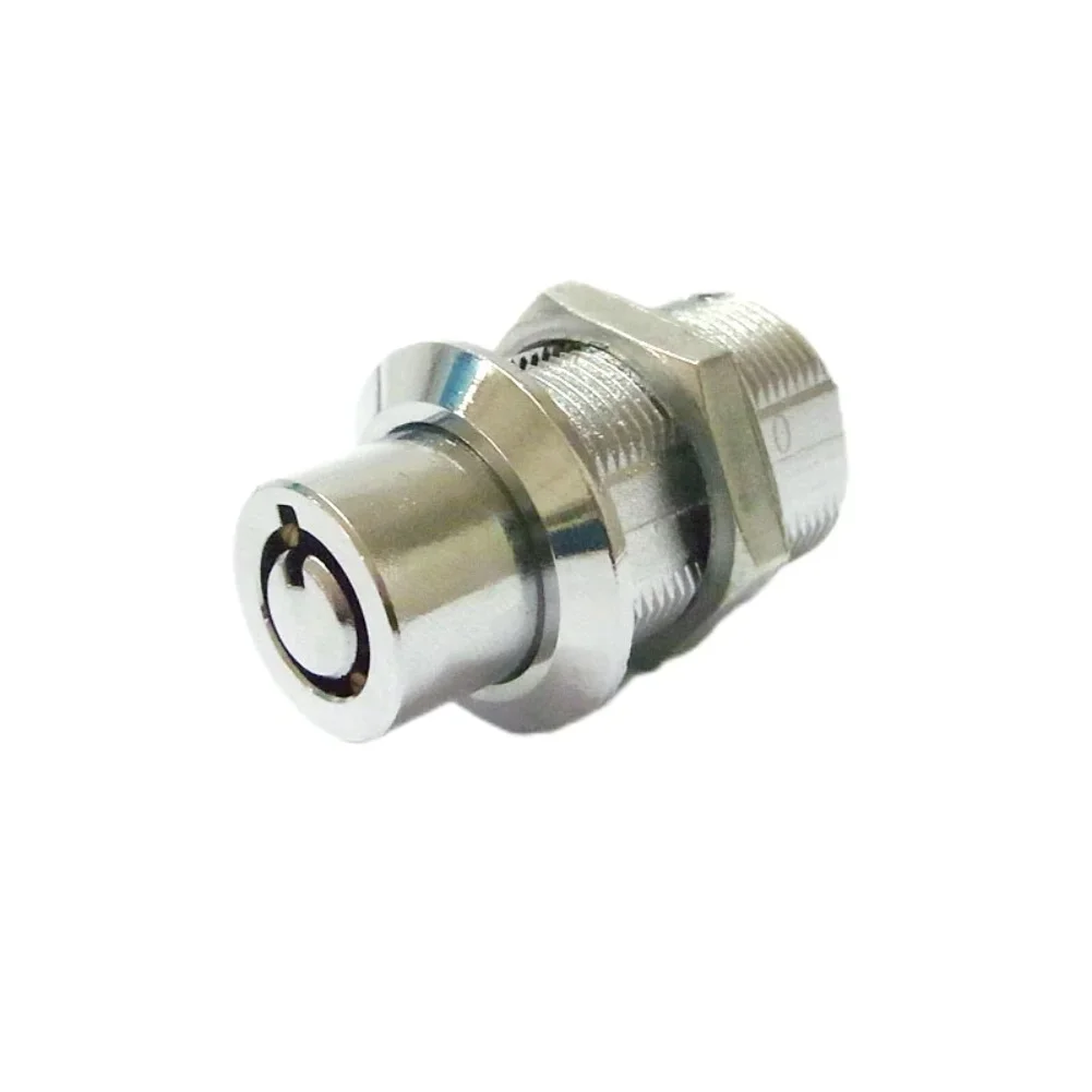 Zinc Alloy 7 Pin Tubular Push Lock Designed for Use with Advertising Light Boxes and LED Displays Chrome Finish and Two Keys