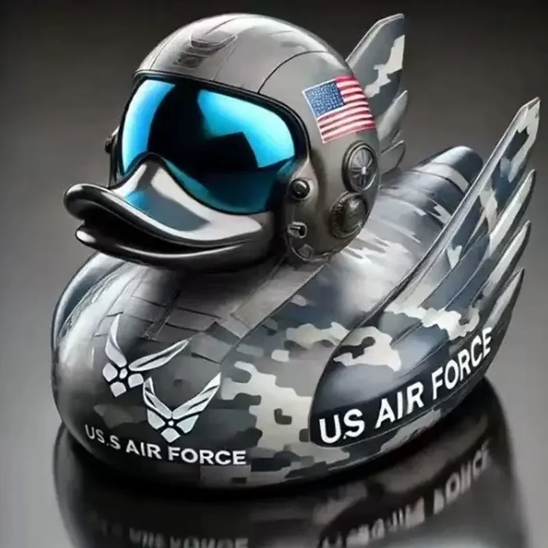 Fun Soldier Duck Ornament, Resin Decoration for Home Bedroom Living Room, Resin Animal Ornaments, Christmas Halloween Gift, Unique Decorative Item, Decorative Piece, Decor Figurine, Animal Decorative Figurines