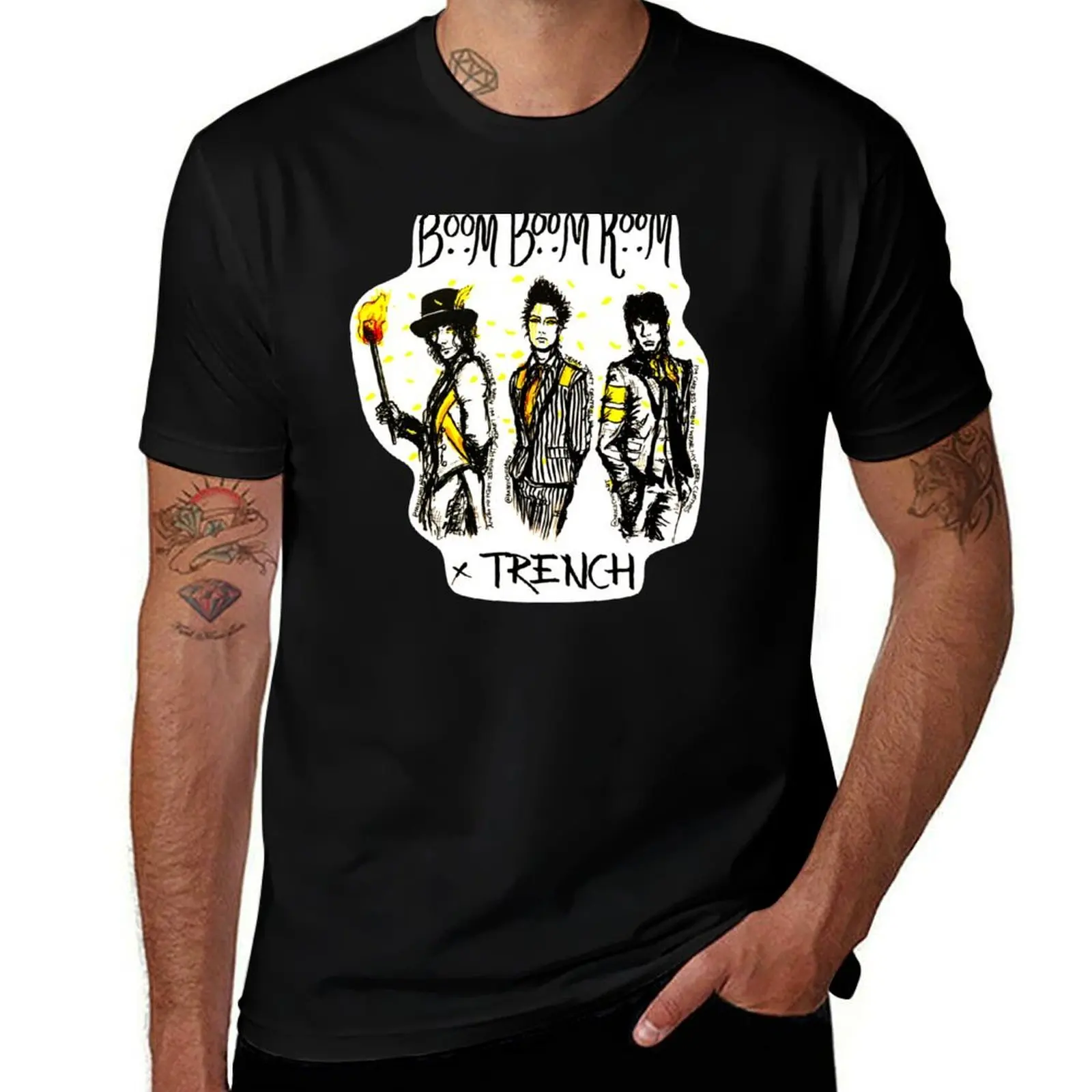 

#35-37 - Boom Boom Room x TRENCH T-Shirt mens graphic t shirts t shirts for man pack cotton T-Shirt