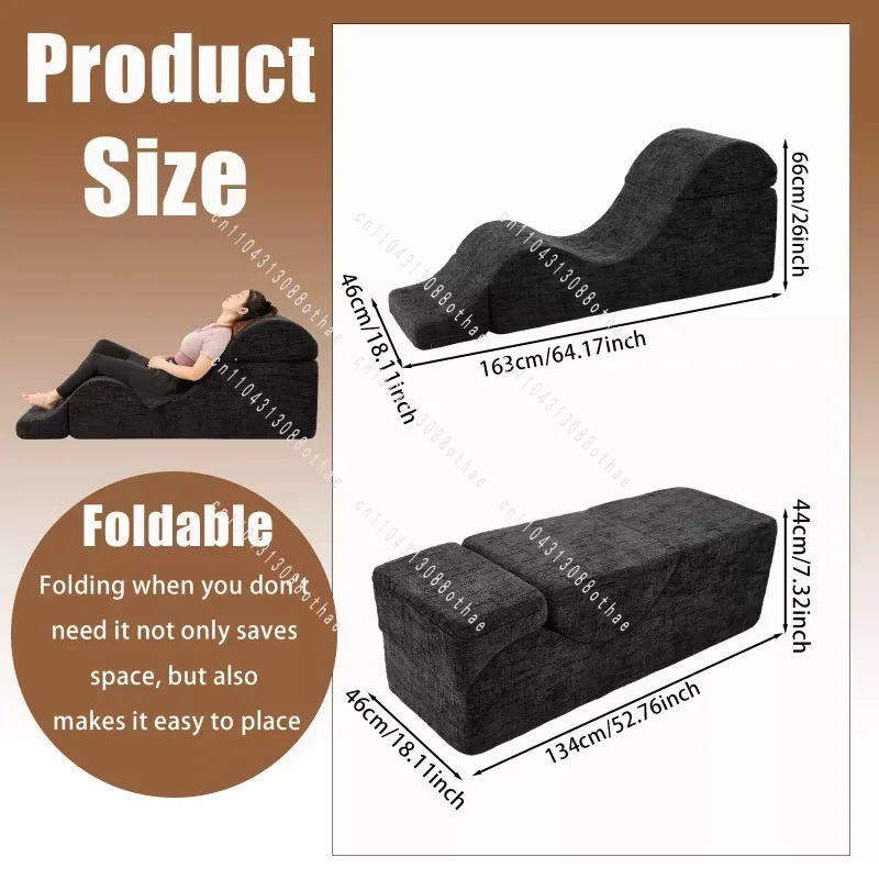 Waist Pillow Washable Cover Side Pouch Adult Convertible Yoga Chair