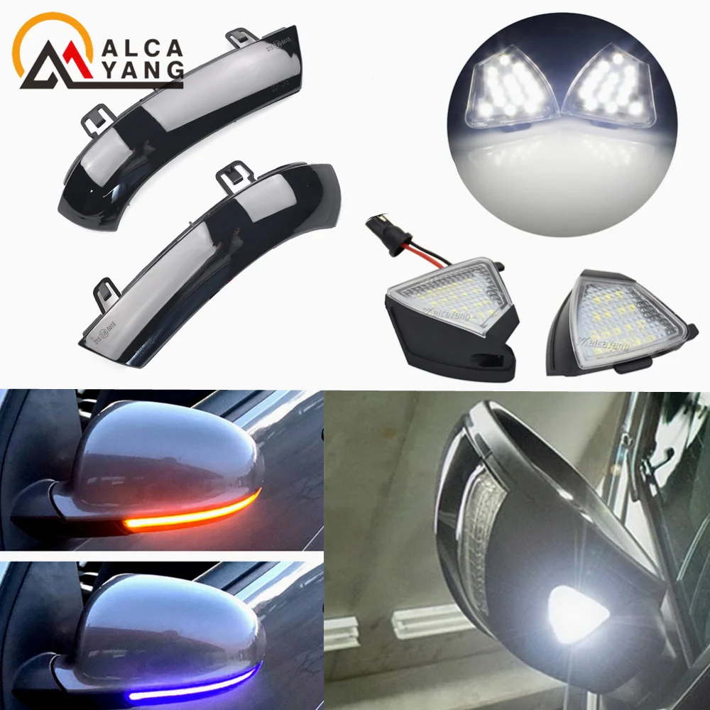 

1/set For VW GOLF 5 GTI V MK5 Jetta Passat B5.5 B6 Sharan Superb EOS Dynamic LED Turn Signal Light Side Wing Mirror Puddle Light
