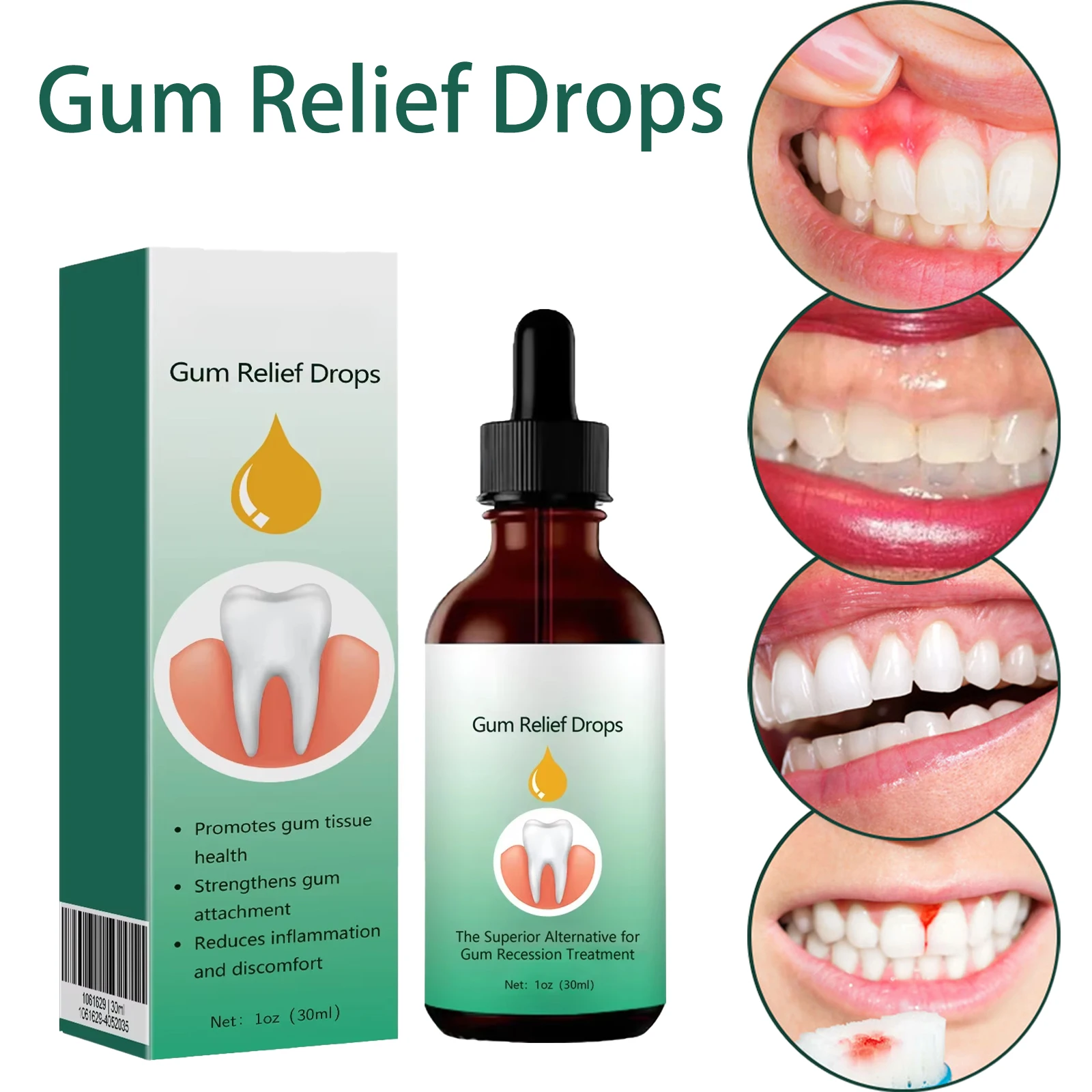 Quickly Repair Gum Serum Care Teeth Whiten Remove Yellow Repair Gum Regrowth Plaque Stains Relieve Gums Decay Toothache