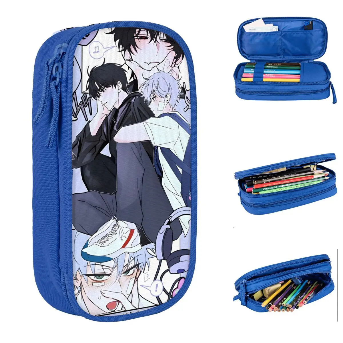 Alien Stage Ivan & Till Pencil Cases Cute Pen Box Bags Student Large Storage Students School Gift Pencilcases