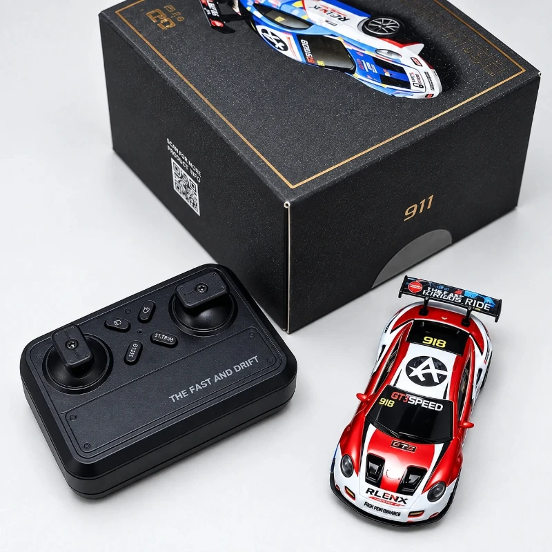 1:64 True-to-Scale Die-Cast Alloy RC Drift Car Realistic Sports Racing Car Remote Control Toy Optional Display Case Drift Track view 2